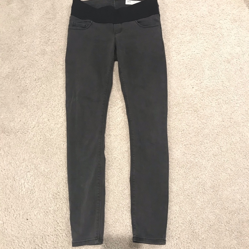 ASOS black denim skinny maternity jean